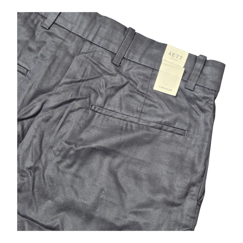 AE77 Women's 2 Wide Leg Career‎ Dress Pants Black High Rise Lyocell NWT